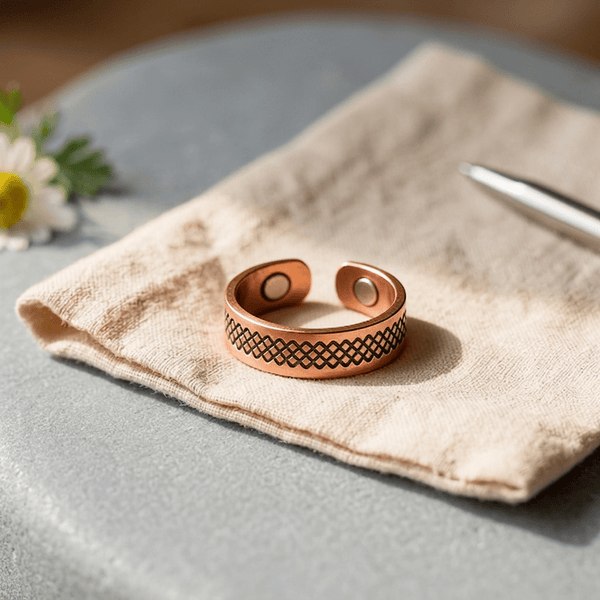 Grace's Grid Copper Ring - Grace's Copper