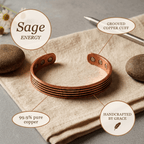 Grace's Sage Copper Bracelet - Grace's Copper