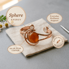 Grace's Sphere Orange Copper Bracelet - Grace's Copper