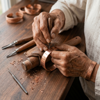 Grace's Ebb Copper Bracelet being handcrafted