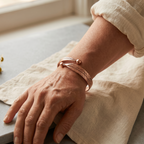 Grace's Swell Copper Bracelet worn