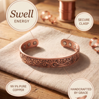 Swell Energy - handcrafted by Grace, 99.9% pure copper