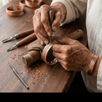 Grace's Swell Copper Bracelet being handcrafted