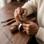 Grace's Tarn Copper Bracelet being handcrafted