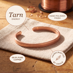Tarn Energy - handcrafted by Grace, 99.9% pure copper