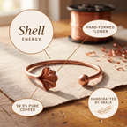 Shell Energy - handcrafted by Grace, 99.9% pure copper