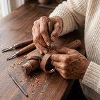 Grace's Swift Copper Bracelet being handcrafted
